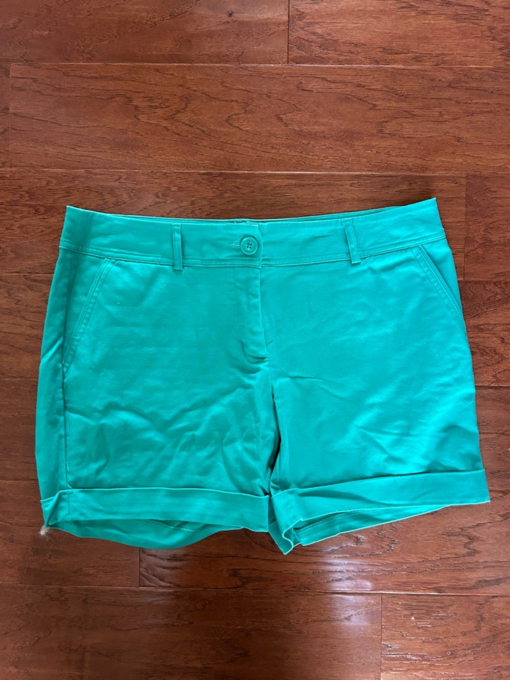 Apt. 9 Teal Rolled-Hem Chino Shorts